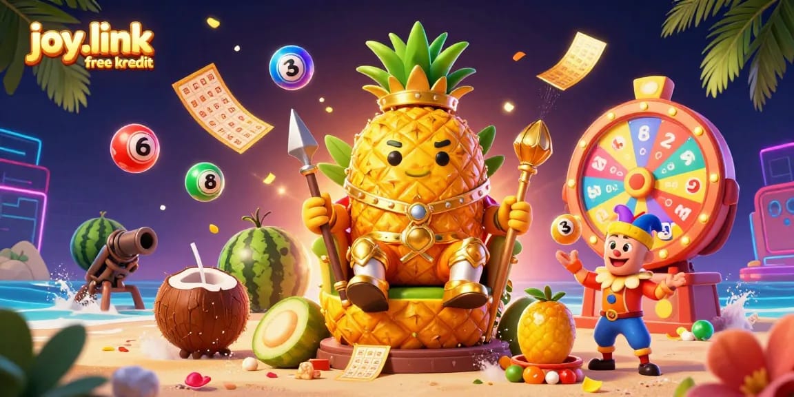 Engage in joy.link free kredit with a vibrant 3D casino scene showcasing colorful elements and exciting gameplay.