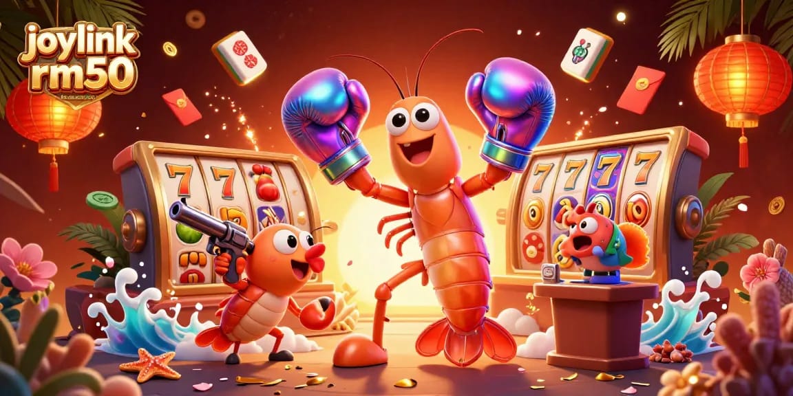 Experience the thrill at joylink free credit rm50 with our captivating 3D casino scene featuring lively characters.