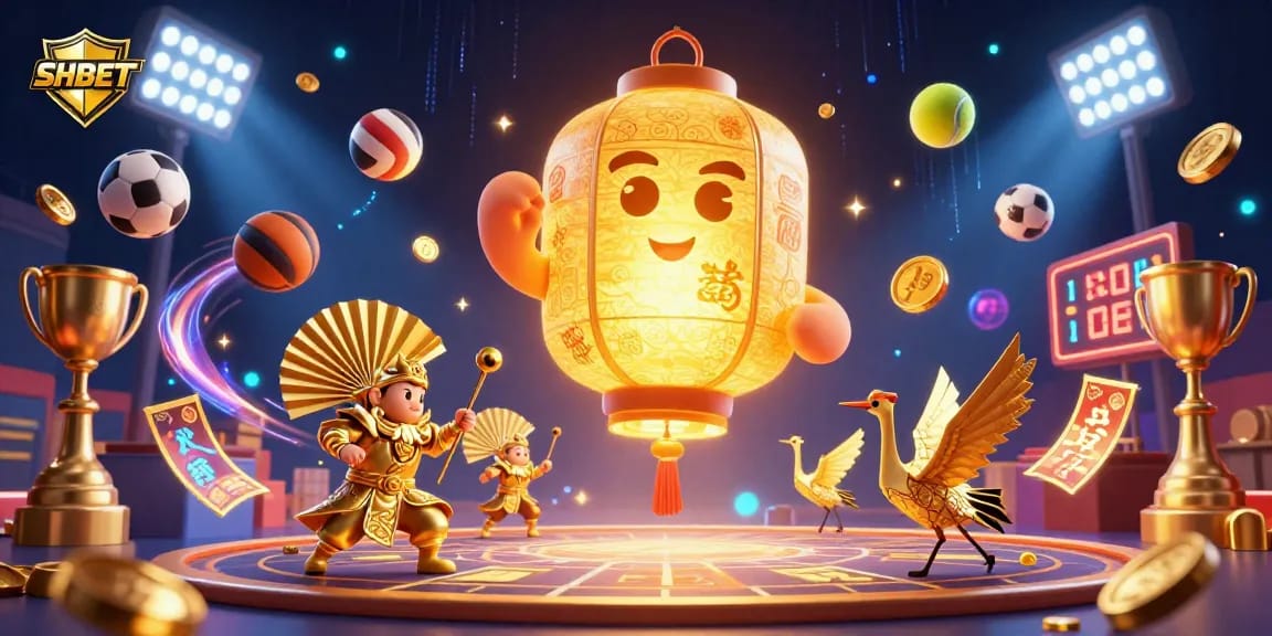 Win big at SHBET with thrilling casino games in a magical night market atmosphere!