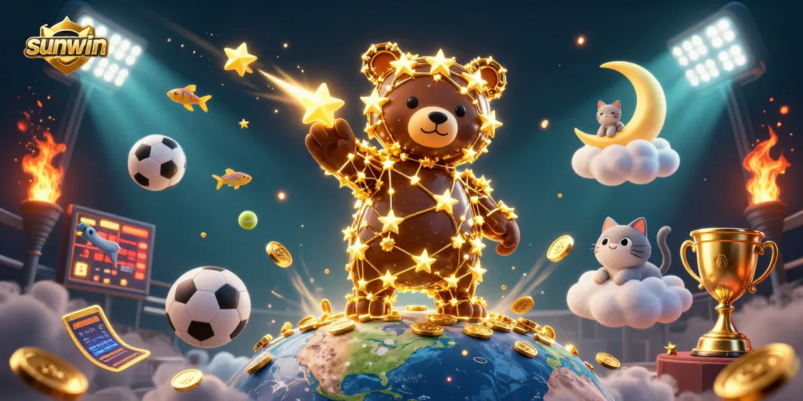 Win exciting rewards at sunwin with vibrant 3D illustration of a casino adventure.