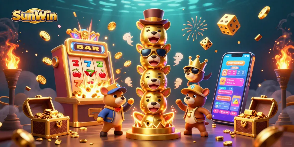 Experience thrilling gameplay with SunWin's vibrant casino action featuring a golden totem pole and explosive jackpots.