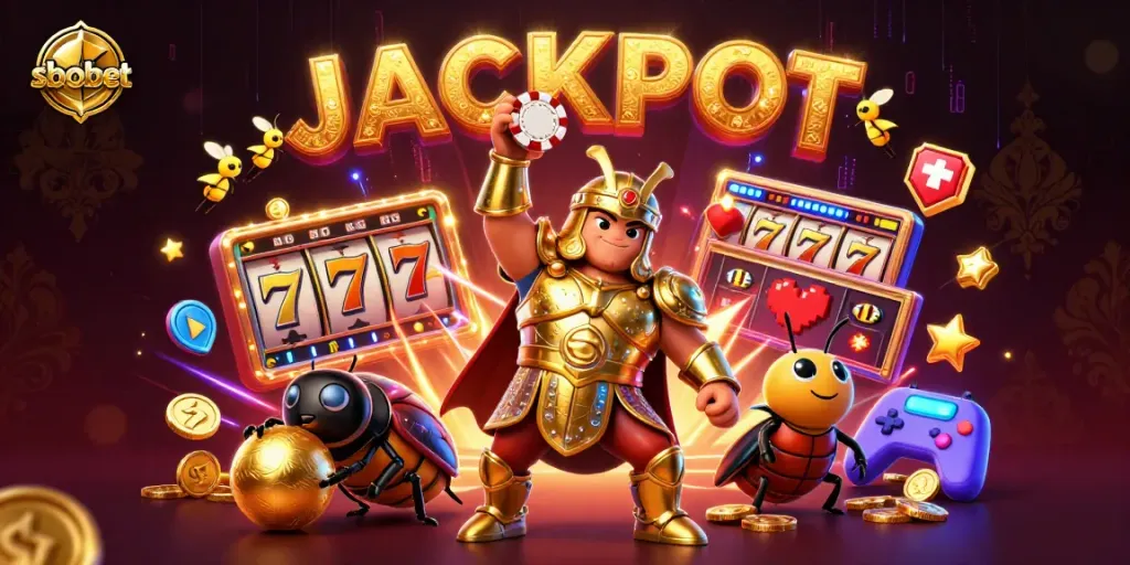 Mengangkat chip poker, sbobet menghadirkan kemenangan mega dalam ilustrasi 3D yang penuh detail.