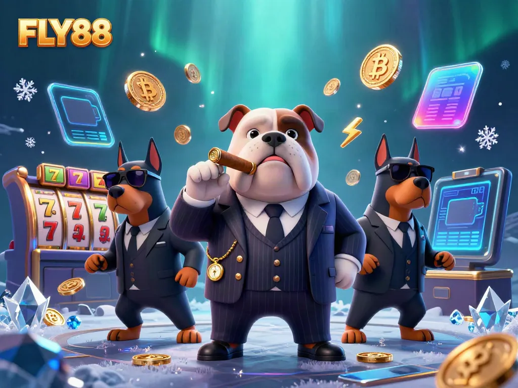 Experience FLY88 casino excitement with colorful slot elements and 3D character details.