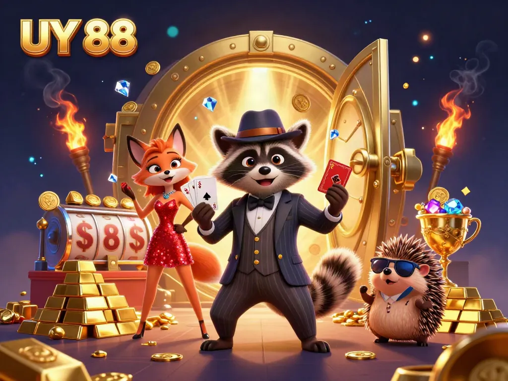 Spin the reels at UY 88 with exciting gameplay featuring charming characters and slot machines.