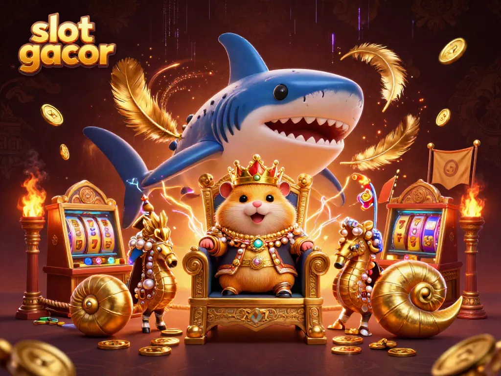 Slot gacor menang besar dengan raja hamster emas dan pengawal kuda laut di arena